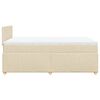 vidaXL Cama box spring con colch&oacute;n tela color crema 120x190 cm