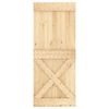 vidaXL Puerta corredera con herrajes madera maciza de pino 85x210 cm