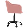 vidaXL Silla de comedor giratoria 6 uds terciopelo rosa