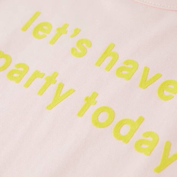 Camiseta infantil rosa suave 140