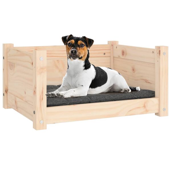 vidaXL Cama para perros 55,5x45,5x28 cm de madera maciza de pino