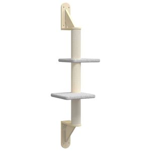 vidaXL &Aacute;rbol rascador para gatos de pared gris claro 108 cm