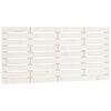 vidaXL Cabecero de cama de pared madera maciza pino blanco 126x3x63 cm