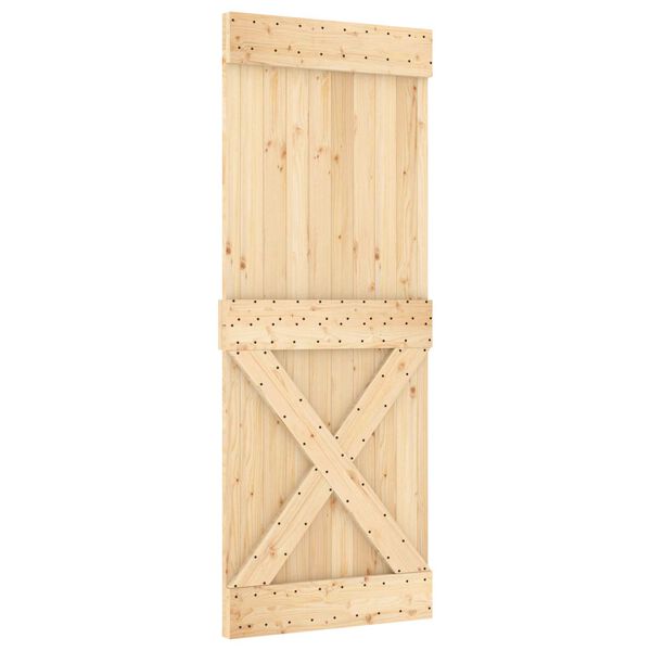 vidaXL Puerta NARVIK Natural 80 x 210 cm Madera de Pino S&oacute;lido