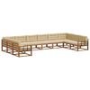 vidaXL Conjunto de sof&aacute;s de exterior 10 uds. Natural y Beige