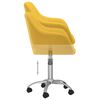 vidaXL Sillas de comedor giratorias 6 unidades tela amarillo