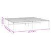 vidaXL Estructura de cama sin colchón metal blanco 193x203 cm