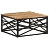 vidaXL Mesa de centro de madera maciza de acacia 68x68x35 cm