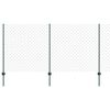 vidaXL Cerca de eslabones de cadena con postes 25 x 1,2 m (A x H)