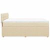 vidaXL Cama box spring con colch&oacute;n tela color crema 160x200 cm