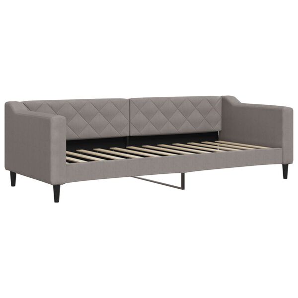 vidaXL Sof&aacute; cama sin colch&oacute;n tela gris taupe 80x200 cm