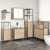 vidaXL Set de muebles de baño 2 pzas madera contrachapada roble Sonoma