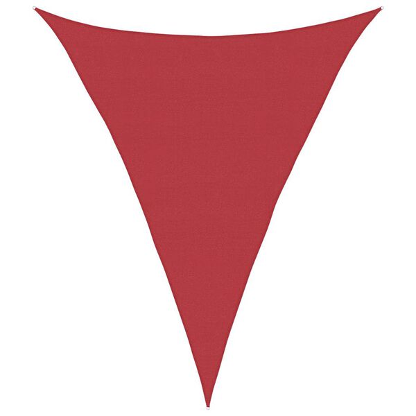 vidaXL Toldo de vela HDPE rojo 160 g/m² 5x7x7 m