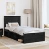 vidaXL Estructura de cama Negro 75 x 190 cm Madera de pino macizo