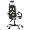 vidaXL Silla gaming giratoria cuero sint&eacute;tico negro y blanco