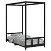 vidaXL Estructura de cama para ni&ntilde;os madera de pino negro 90x190 cm