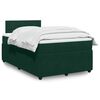 vidaXL Cama box spring con colch&oacute;n terciopelo verde oscuro 120x200 cm