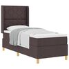 vidaXL Cama tipo Box Spring con colch&oacute;n Marr&oacute;n Oscuro 80 x 200 cm tela