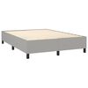 vidaXL Cama box spring colch&oacute;n y luces LED tela gris claro 140x190 cm