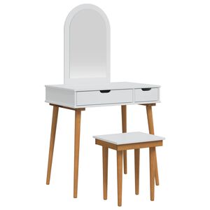 vidaXL Conjunto de Mesa de Tocador FAUSKE 3 uds. Blanco