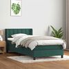 vidaXL Cama box spring con colch&oacute;n terciopelo verde oscuro 100x210 cm