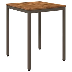 vidaXL Mesa de cena de jard&iacute;n Natural y Caf&eacute; 60 x 60,5 x 75 cm