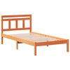 vidaXL Estructura de cama Marr&oacute;n 75 x 190 cm Madera de pino macizo