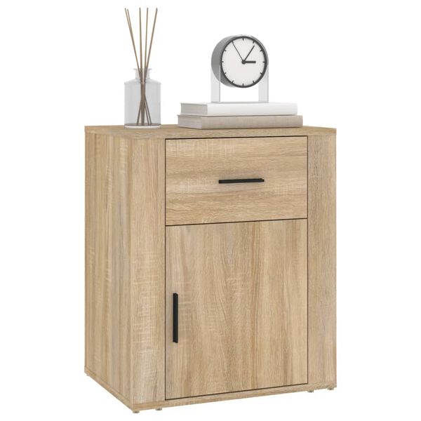 vidaXL Mesita de noche madera contrachapada roble sonoma 50x36x60 cm