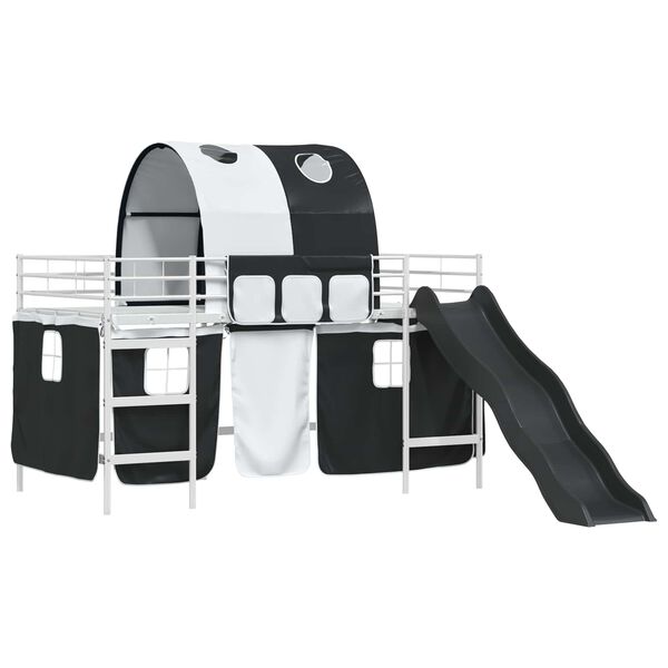 vidaXL Estructura de litera para ni&ntilde;os y Negro 80 x 200 cm Metal