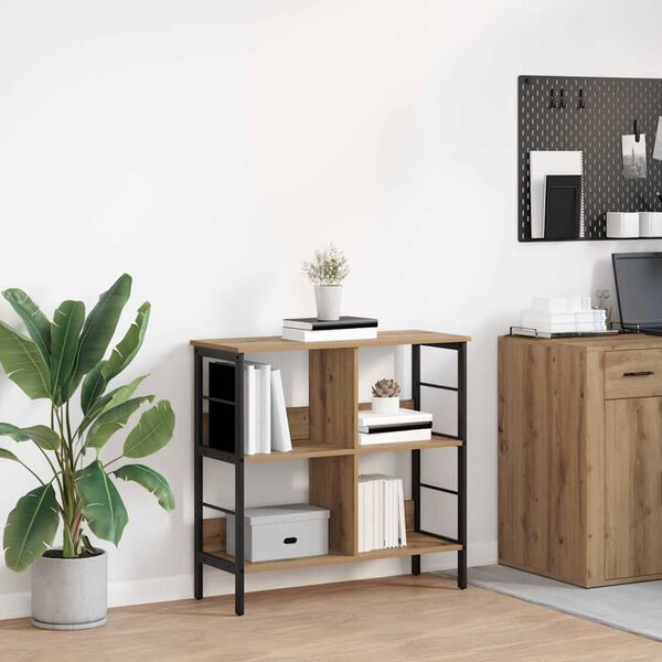 vidaXL Estante de libros Roble artesanal 82 x 32 x 79 cm