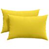 vidaXL Cojines de sof&aacute; 2 uds. tela Amarillo Claro 60 x 40 cm