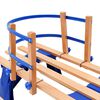 vidaXL Trineo de nieve plegable respaldo de madera 119 cm
