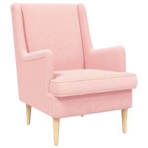 vidaXL Sill&oacute;n Rosa Boucl&eacute;