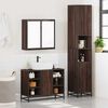 vidaXL Set de muebles baño 3 pzas madera contrachapada roble marrón