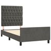 vidaXL Estructura de cama sin colch&oacute;n terciopelo gris oscuro 90x190 cm