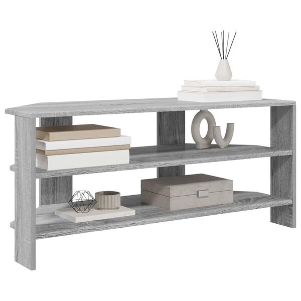 vidaXL MuebledeTVdeesquina Gris Sonoma 102x40,5x45cm