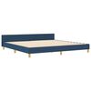 vidaXL Estructura de cama con cabecera Azul 200 x 200 cm tela