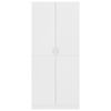 vidaXL Armario de madera contrachapada blanco 80x52x180 cm