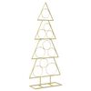 vidaXL &Aacute;rbol de Navidad de metal KUOPIO 90 cm Acero Dorado