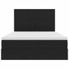 vidaXL Cama con almacenamiento y colch&oacute;n Negro 140 x 190 cm Terciopelo