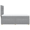 vidaXL Cama box spring con colch&oacute;n tela gris claro 100x200 cm