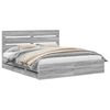 vidaXL Estructura de cama Gris Sonoma 200 x 200 cm Madera Ingenieril