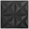 vidaXL Paneles de pared 48 pcs Origami Negro 50 x 50 cm Espuma XPS