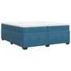 vidaXL Cama box spring con colch&oacute;n terciopelo azul oscuro 200x200 cm