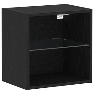 vidaXL Estante flotante con luz LED Negro 40 x 28,5 x 40 cm