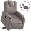 vidaXL Sill&oacute;n el&eacute;ctrico reclinable elevable de tela gris taupe