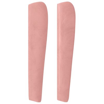 vidaXL Cabecero con orejas de terciopelo rosa 103x23x118/128 cm
