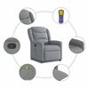 vidaXL Sill&oacute;n reclinable de masaje de tela gris claro