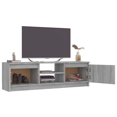 vidaXL Mueble para TV madera contrachapada gris Sonoma 120x30x35,5 cm