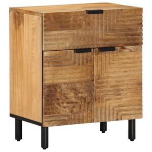vidaXL Mesita de noche madera maciza de mango 50x33x60 cm marr&oacute;n